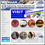 Screen shot of the Wickham Engineering Hose & Hydraulics Ltd website.
