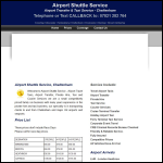 Screen shot of the Airport Shuttle Service website.