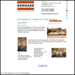 Screen shot of the Kennard Hydraulic Services Ltd website.
