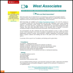 Screen shot of the West Associates website.
