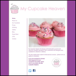 Screen shot of the My Cupcake Heaven website.