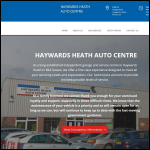 Screen shot of the Haywards Heath Auto Centre website.