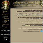 Screen shot of the Tomkinson's Stained Glass Ltd website.