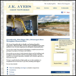 Screen shot of the Jk Ayers Groundworks website.