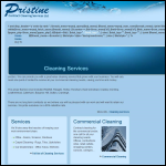 Screen shot of the Pristine Contract Cleaning Services Ltd website.