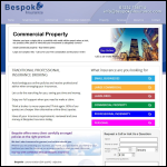 Screen shot of the Bespoke Insurance Ltd website.