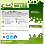 Screen shot of the Gator Web Design website.