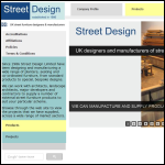 Screen shot of the Street Design Ltd website.