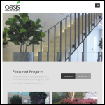 Screen shot of the Oasis Interior Landscaping website.