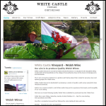 Screen shot of the White Castle Vineyard website.