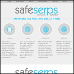 Screen shot of the Safeserps website.