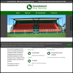 Screen shot of the Grandstand Hire Services website.