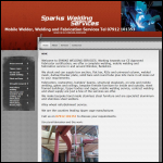 Screen shot of the Sparks Welding Services website.