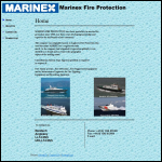 Screen shot of the Marinex Fire Protection website.
