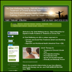 Screen shot of the The Total Wellbeing Group website.