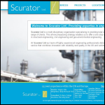 Screen shot of the Scurator Ltd website.