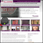 Screen shot of the Alliance Security Installations website.