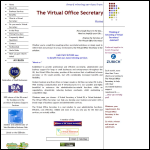 Screen shot of the The Virtual Office Secretary website.