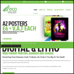 Screen shot of the Eco Colour Print website.