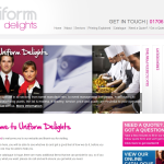 Screen shot of the Uniform Delights Ltd website.
