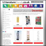 Screen shot of the Literaturestands.co.uk website.