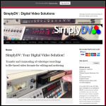Screen shot of the Simplydv Ltd website.