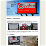 Screen shot of the O'neill Signs website.