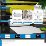 Screen shot of the First Class Plumbing & Bathroom Supplies website.