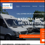 Screen shot of the Courier Express Ltd website.