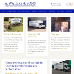 Screen shot of the A Waters & Son website.
