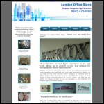 Screen shot of the London Office Signs website.