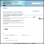 Screen shot of the Continuity4business Ltd website.