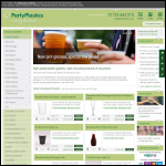 Screen shot of the Partyplastics website.