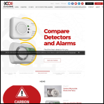 Screen shot of the Carbon Monoxide Alarms Ltd website.