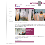 Screen shot of the Network Blinds Ltd website.