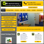 Screen shot of the West Midlands Developments Electrical Training Centre website.