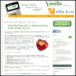 Screen shot of the Vanilla Payroll website.