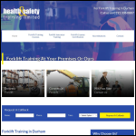 Screen shot of the Forklift Training Durham website.