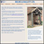 Screen shot of the Helme & Hallett Ltd website.
