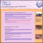 Screen shot of the Psu Repair.com (Power Supply Repair) website.