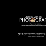 Screen shot of the Cheeky Monkey Photography website.