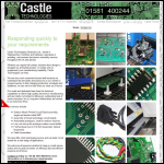 Screen shot of the Castle Technologies (Stranraer) Ltd website.