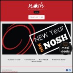 Screen shot of the Nosh Catering website.