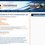 Screen shot of the A Torn Construction Ltd website.