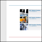 Screen shot of the KMT Robotic Solutions website.
