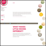 Screen shot of the Little Moons Mochi website.