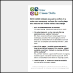 Screen shot of the New Career Skills Ltd website.