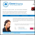 Screen shot of the The Clover Shipping Company website.