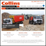 Screen shot of the Collins Skip Hire website.