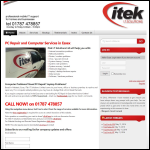Screen shot of the Itek It Solutions website.